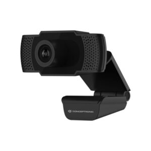 WEBCAM CONCEPTRONIC AMDIS01B FULL HD 1080P (RISOL.1920X1080 ) 30FPS, SENS.CMOS1/3" 2MP - MICROFONO CON RID.RUMORE I FINO:31/03