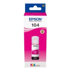 FLACONE EPSON 104 C13T00P340 MAGENTA 65ML 4.500PG PER ECOTANK ET-14100 ET-2810/11/12/14/15/20/21/25/26 ET-4800