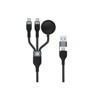 CAVO USB 3 IN 1 1.5MT CONCEPTRONIC ETTA08B15 RICARICA RAPIDA USB-C-CARICAB.PER APPLE WATCH USB2.0 5A