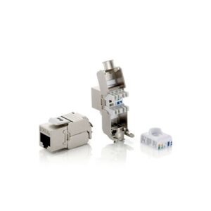 JACK KEYSTONE SCHERMATO PREMIUM CAT.6A EQUIP 767221 13"-32 TOOLFREE CONNETTORE LSA, SCHERMATO, CONF.8 PCS
