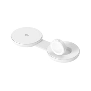 CARICABATTERIE WIRELESS MAGNETICO PIEGHEVOLE 2 IN 1 CONCEPTRONIC GORGON04W QI2 DA 25 W - (FUNZIONA CON APPLE WATCH)