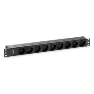 STRISCIA MULTIPRESA 9P EQUIP 333282 NERA CEE7/4 CON CAVO 1,8MT - PER RACK 19"-EAN: 4015867157800 FINO:31/03