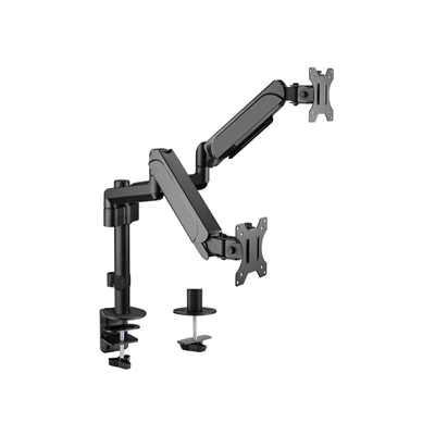 STAFFA X DOPPIO MONITOR DA TAVOLO 17"-32" EQUIP 650133 SUPP.FINO A 9KG - VESA FINO A 100X100 ROTAZIONE 360 -EAN: 4015 FINO:31/03