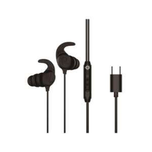 AURICOLARI USB-C ERGONOMICI IN-EAR CONCEPTRONIC BRENDAN05B NERI-CAVO DA 1.2MT-TELEC.IN LINEA X CHIAMATE,MUSICA,CONTROLLO VO