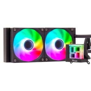DISS A LIQUIDO ITEK HYDRO CUBE 240B ARGB - 240MM, SKT UNIVERSALE, PWM FAN NERO (ITLCHCA240)