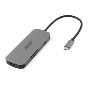 ACER 7IN1 TYPE C DONGLE HP.DSCAB.018 1XTYPEC, 1XHDMI 4K60, 3XUSB3.2, 1XD/TF, 1XPD SILVER 2Y FINO:31/03