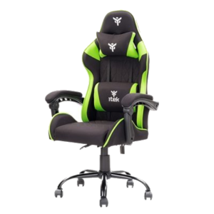 SEDIA GAMING ITEK RHOMBUS FF10 - TESSUTO, DOPPIO CUSCINO,  SCHIENALE RECLINABILE, NERO VERDE (ITCGFF10BG) FINO:31/03