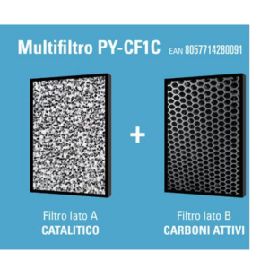 MULTIFILTRO PURIFY PY-CF1C PER SERIE C: COMPRENDENTE FILTRO A CARBONI ATTIVI + FILTRO CATALITICO