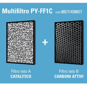 MULTIFILTRO PURIFY PY-FF1C PER SERIE F: COMPRENDENTE FILTRO A CARBONI ATTIVI + FILTRO CATALITICO