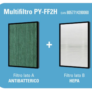 MULTIFILTRO PURIFY PY-FF2H PER SERIE F: COMPRENDENTE FILTRO HEPA + FILTRO ANTIBATTERICO