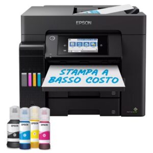 STAMPANTE EPSON MFC INK ECOTANK ET-5855 C11CJ29406A4 32PPM 4IN1 ADF F/R LCD 550FG USB LAN WIFI DIRECT FINO:31/03