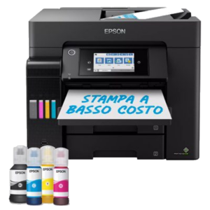 STAMPANTE EPSON MFC INK ECOTANK ET-5855 C11CJ29406A4 32PPM 4IN1 ADF F/R LCD 550FG USB LAN WIFI DIRECT FINO:31/03