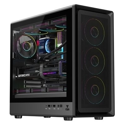 CABINET ITEK MESHCORE 36B - GAMING TOWER, ATX, 4X12CM ARGB FAN, 2XUSB3, TYPE-C, TEMP GLASS SIDE PANEL (ITGCAMC36B) FINO:31/03