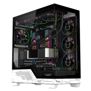 CABINET ITEK NEBRALUX 01 - GAMING TOWER, ATX, 4X12CM ARGB FAN, 2XUSB3, TYPE-C, TEMP GLASS SIDE, BLACK/WHITE, (ITGCANL01)