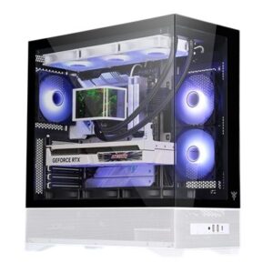 CABINET ITEK SHOWBUI 37WB GAMING  TOWER, ATX, 3X12CM ARGBFAN, TYPE-C, 2XUSB3.0, SIDEFRONT PANEL GLASS, WHITE BLACK(ITGCASB37WB)