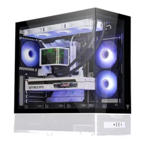 CABINET ITEK SHOWBUI 37WB GAMING TOWER, ATX, 3X12CM ARGBFAN, TYPE-C, 2XUSB3.0, SIDEFRONT PANEL GLASS, WHITE BLACK(ITGCASB37WB)