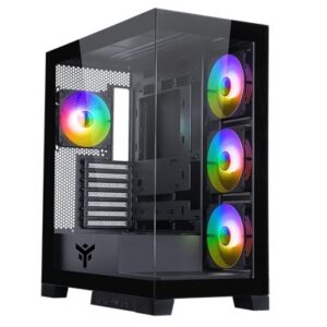 CABINET ITEK SHOWBUI 45B - GAMINGTOWER, ATX, 4X12CM ARGB FAN, 2XUSB3, TYPE-C, SIDE+FRONTPANEL TEMP GLASS (ITGCASB FINO:31/03