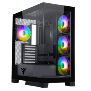 CABINET ITEK SHOWBUI 45B - GAMINGTOWER, ATX, 4X12CM ARGB FAN, 2XUSB3, TYPE-C, SIDE+FRONTPANEL TEMP GLASS (ITGCASB FINO:31/03
