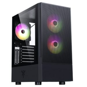 CABINET ITEK SIISBE 3.0 - GAMING MIDDLE TOWER, 3X12CM ARGB FAN, USB3, SIDE PANEL TEMP GLASS WITH HINGE (ITGCASIB30)