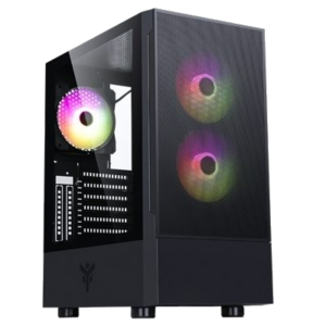 CABINET ITEK SIISBE 3.0 - GAMING MIDDLE TOWER, 3X12CM ARGB FAN, USB3, SIDE PANEL TEMP GLASS WITH HINGE (ITGCASIB30)