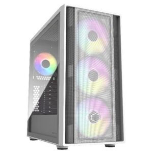 CABINET ATX MIDI TOWER COOLER MASTER MB600-WGNN-S00 MASTERBOX 600 WHITE ATX 2X3.5 2X2.5 2XUSB3.2 3X140MM-ARGB NOALIM VETRO LATER