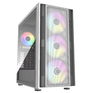 CABINET ATX MIDI TOWER COOLER MASTER MB600-WGNN-S00 MASTERBOX 600 WHITE ATX 2X3.5 2X2.5 2XUSB3.2 3X140MM-ARGB NOALIM VETRO LATER