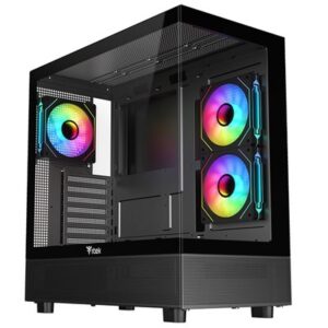 CABINET ITEK SHOWBUI 42B - GAMING TOWER ATX, 3X12CM ARGB FAN,2XUSB3, SIDE+FRONT PANEL TEMPGLASS (ITGCASB42B)