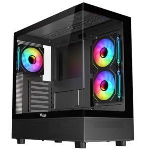 CABINET ITEK SHOWBUI 42B - GAMING TOWER ATX, 3X12CM ARGB FAN,2XUSB3, SIDE+FRONT PANEL TEMPGLASS (ITGCASB42B)