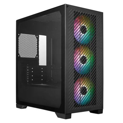 CABINET ATX MINI TOWER COOLER MASTER E301-KGNN-S00 ELITE 301 NERO MATX/ITX 1X3.5 2X2.5 3X120MM-FAN ARGB USB-C FINESTRA LATERALE
