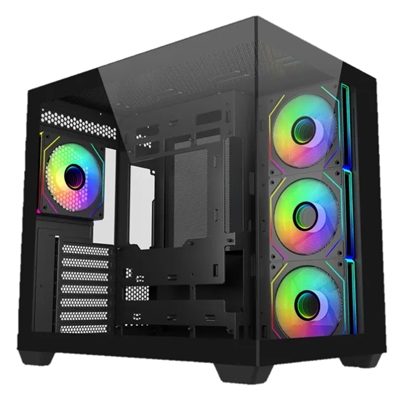 CABINET ATX MIDI TOWER COOLER MASTER E681-KHNN-S00 ELITE 681 BLACK ATX 1X3.5 2X2.5 2XUSB3.0 4X120MM-ARGB NOALIM VETRO LATERALE