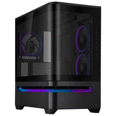 CABINET ATX SMALL TOWER ASUS PRIME AP202TG ARGB BLACK MICROATX-MINIITX 2X2,5/3,5COMBO-BAY 4XSLOT-ESP. NO ALIM. 90DC00P0-B19000