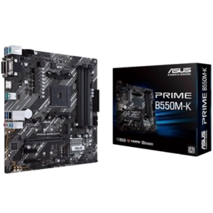 MB ASUS PRIME B550M-K B550 AM4 4XDDR4-4600O.C. 1XPCIE4.0X16 HDMI-2.1 DVI-D D-SUB 4XSATA3R M.2 GBLAN MATX 90MB14V0-M0E FINO:31/03