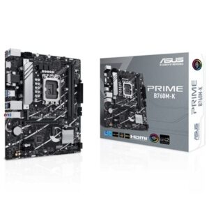 MB ASUS PRIME B760M-K B760 LGA1700 2XDDR5DC-8000O.C. 1XPCIE4.0X16 HDMI VGA 4XSATA3R M.2 USB3.2 MATX 90MB1FI0-M0EAY0 FINO:31/03