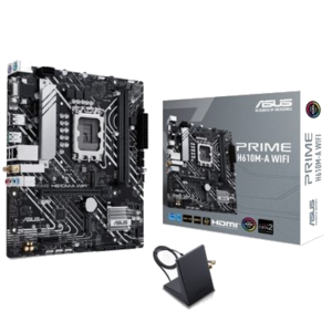 MB ASUS PRIME H610M-A WIFI H610 LGA1700 2DDR5DC-5600 HDMI DP VGA 1XPCIE4.0X16 4XSATA3 M2 GBLANUSB3.2 WIFI MATX 90MB FINO:31/03