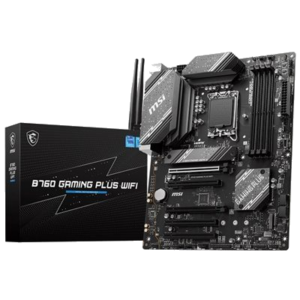 MB MSI B760 GAMING PLUS WIFI LGA1700 4XDDR5DC-6800O.C. 1XHDMI 1XDP 1XPCIE4.0X16 2XM.2 4XSATA3R GBLAN USB3.2 WIFI-6E BT ATX