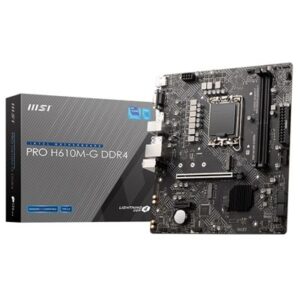 MB MSI PRO H610M-G DDR4 LGA1700 2XDDR4DC-3200 1XHDMI 1XDP 1XPCIE4.0X16 1XM.2 4XSATA3 GBLAN USB3.2 MATX
