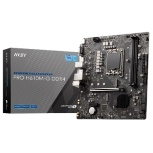 MB MSI PRO H610M-G DDR4 LGA1700 2XDDR4DC-3200 1XHDMI 1XDP 1XPCIE4.0X16 1XM.2 4XSATA3 GBLAN USB3.2 MATX