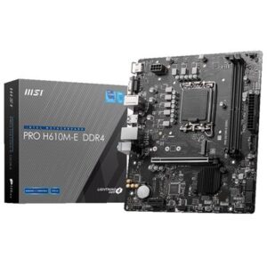 MB MSI PRO H610M-E DDR4 LGA1700 2XDDR4DC-3200 1XHDMI 1XPCIE4.0X16 1XM.2 4XSATA3 GBLAN USB3.2 MATX FINO:03/04