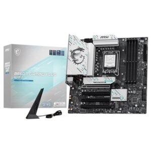 MB MSI B860M GAMING PLUS WIFI LGA1851 4XDDR5DC-8600O.C. 1XHDMI 1XDP 1XPCIE5.0X16 3XM.2 4XSATA3R USB3.2 GBLAN WIFI-7 BT MATX