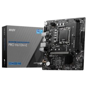 MB MSI PRO H610M-E DDR5 LGA1700 2XDDR5DC-5600 1XHDMI 1XD-SUB 1XPCIE4.0X16 1XM.2 4XSATA3 GBLAN USB3.2 MATX FINO:10/04