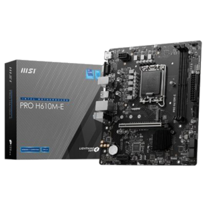MB MSI PRO H610M-E DDR5 LGA1700 2XDDR5DC-5600 1XHDMI 1XD-SUB 1XPCIE4.0X16 1XM.2 4XSATA3 GBLAN USB3.2 MATX FINO:10/04