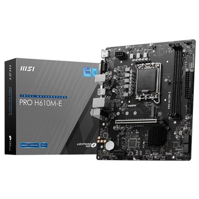 MB MSI PRO H610M-E DDR5 LGA1700 2XDDR5DC-5600 1XHDMI 1XD-SUB 1XPCIE4.0X16 1XM.2 4XSATA3 GBLAN USB3.2 MATX FINO:10/04