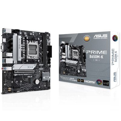 MB ASUS PRIME B650M-K B650 AM5 2XDDR5DC-8000(OC) HDMI VGA 1XPCIE4.0X16 4XSATA3 M.2 USB3.2 MATX 90MB1F60-M0EAY0