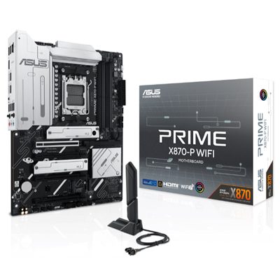 MB ASUS PRIME X870-P WIFI X870 AM5 4XDDR5DC-8000(OC) HDMI 1XPCIE5.0X16 2XSATA3 4XM.2 WIFI-7 BT USB4 ATX 90MB1IS0-M0EA FINO:31/03