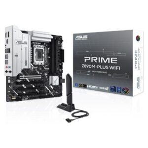 MB ASUS PRIME Z890M-PLUS WIFI Z890 LGA1851 4XDDR5DC-7600O.C 1XPCIE5.0X16 DP HDMI 6XSATA3R 3XM.2 WI-FI BT MATX 90MB1J8 FINO:31/03