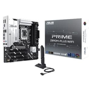 MB ASUS PRIME Z890M-PLUS WIFI Z890 LGA1851 4XDDR5DC-7600O.C 1XPCIE5.0X16 DP HDMI 6XSATA3R 3XM.2 WI-FI BT MATX 90MB1J8 FINO:31/03