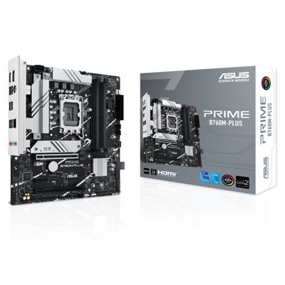 MB ASUS PRIME B760M-PLUS B760 LGA1700 4XDDR5DC-7200O.C. 1XPCIE4.0X16 DP HDMI 4XSATA3R 2XM.2 GBLAN MATX 90MB1GY0-M0EAY FINO:31/03