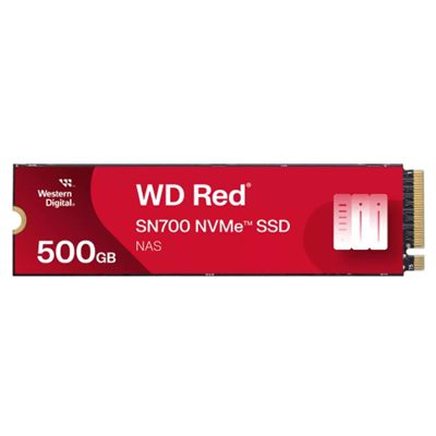 SSD-SOLID STATE DISK M.2(2280) NVME500GB PCIE3.0X4 WD RED SN700 WDS500G1R0C-68BDK0 PER NAS READ:3430MB/S-WRITE:2600MB/S