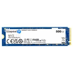 SSD-SOLID STATE DISK M.2(2280) NVME 500GB PCIE4.0X4 KINGSTON SNV3S/500G READ:5000MB/S-WRITE:3000MB/S