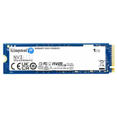 SSD-SOLID STATE DISK M.2(2280) NVME 1000GB (1TB) PCIE4.0X4 KINGSTON SNV3S/1000G READ:6000MB/S-WRITE:4000MB/S